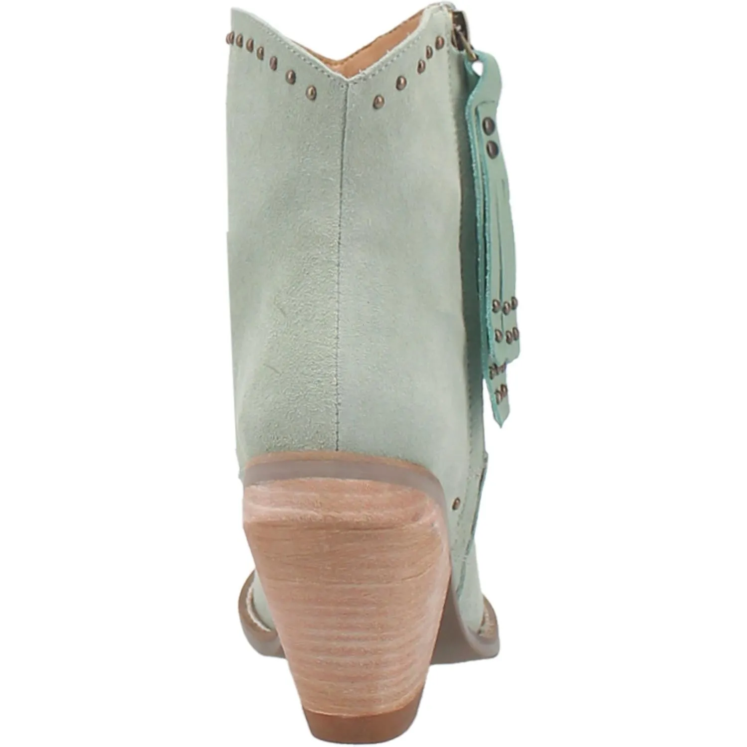 Classy N' Sassy Studded Mint Suede Booties (DS)