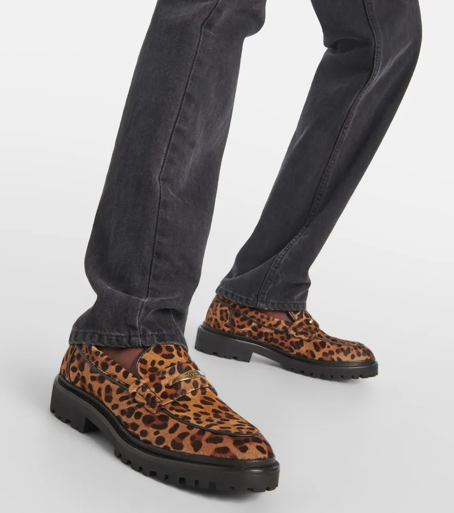 Isabel Marant Frezza leopard-print calf hair loafers