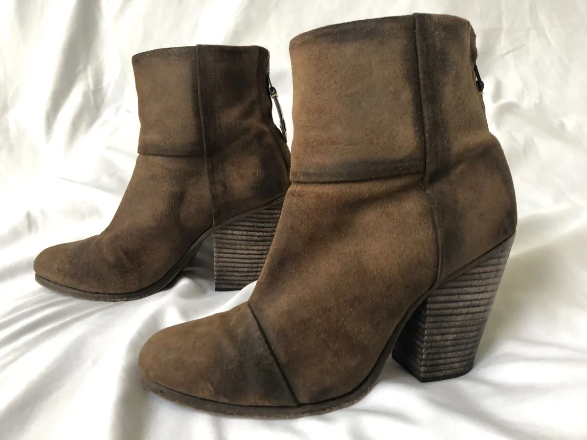 Rag & Bone Newbury Size 6 Brown Suede Booties